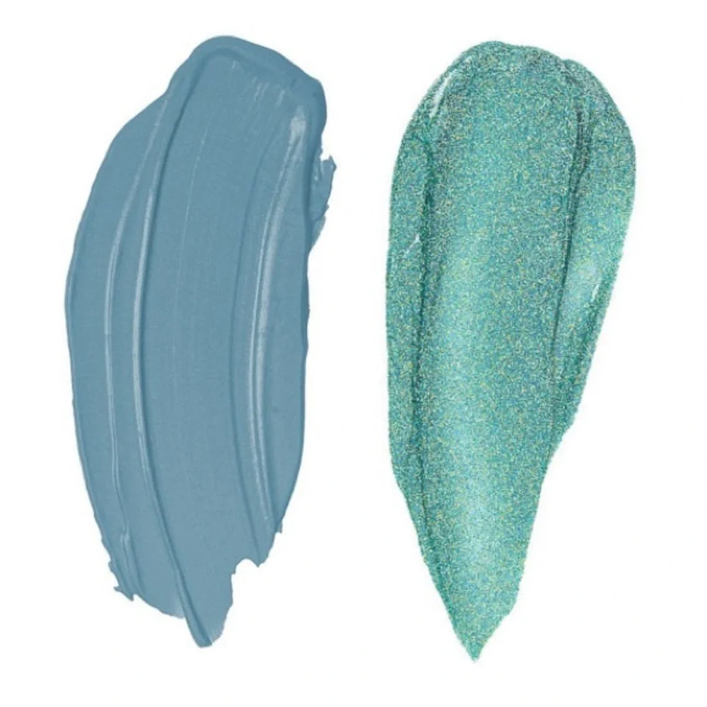 Stila Double Dip Liquid Eyeshadow Duo Beach Wave Teal Blue Sparkle New in Box